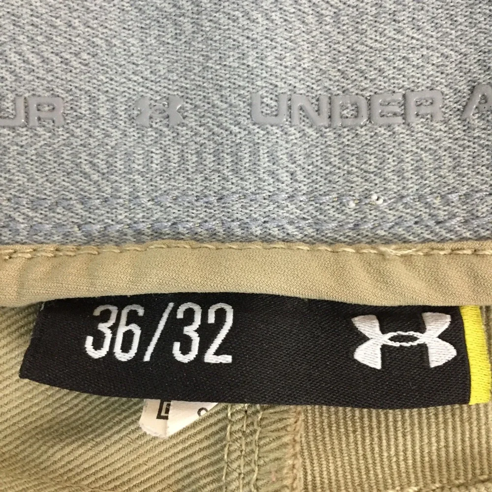 Under Armour Mens Match‎ Play Golf Pants Tan Khaki Performance 36x32